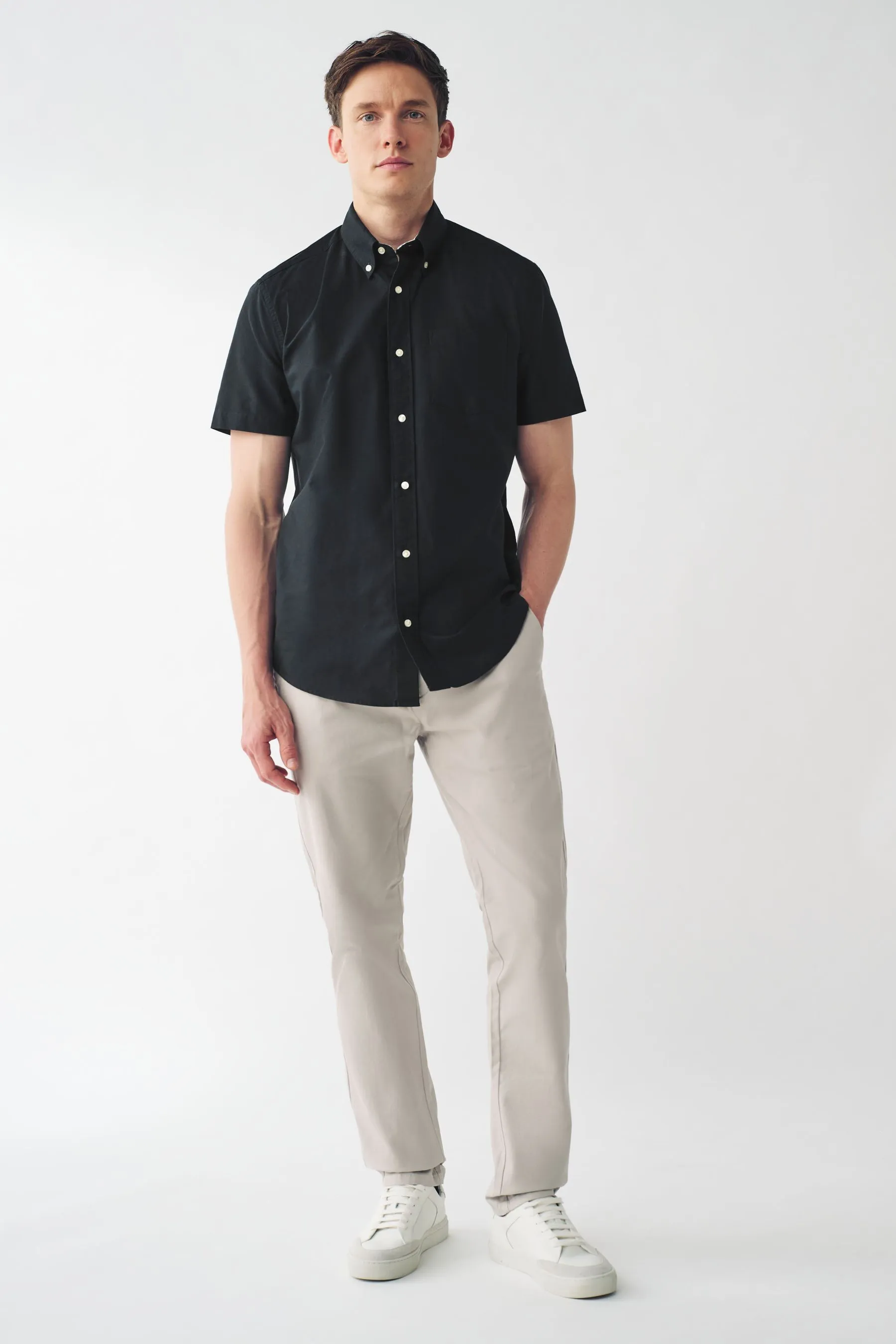 100% Cotone Vestibilità Regolare - Camicia Oxford a maniche corte    