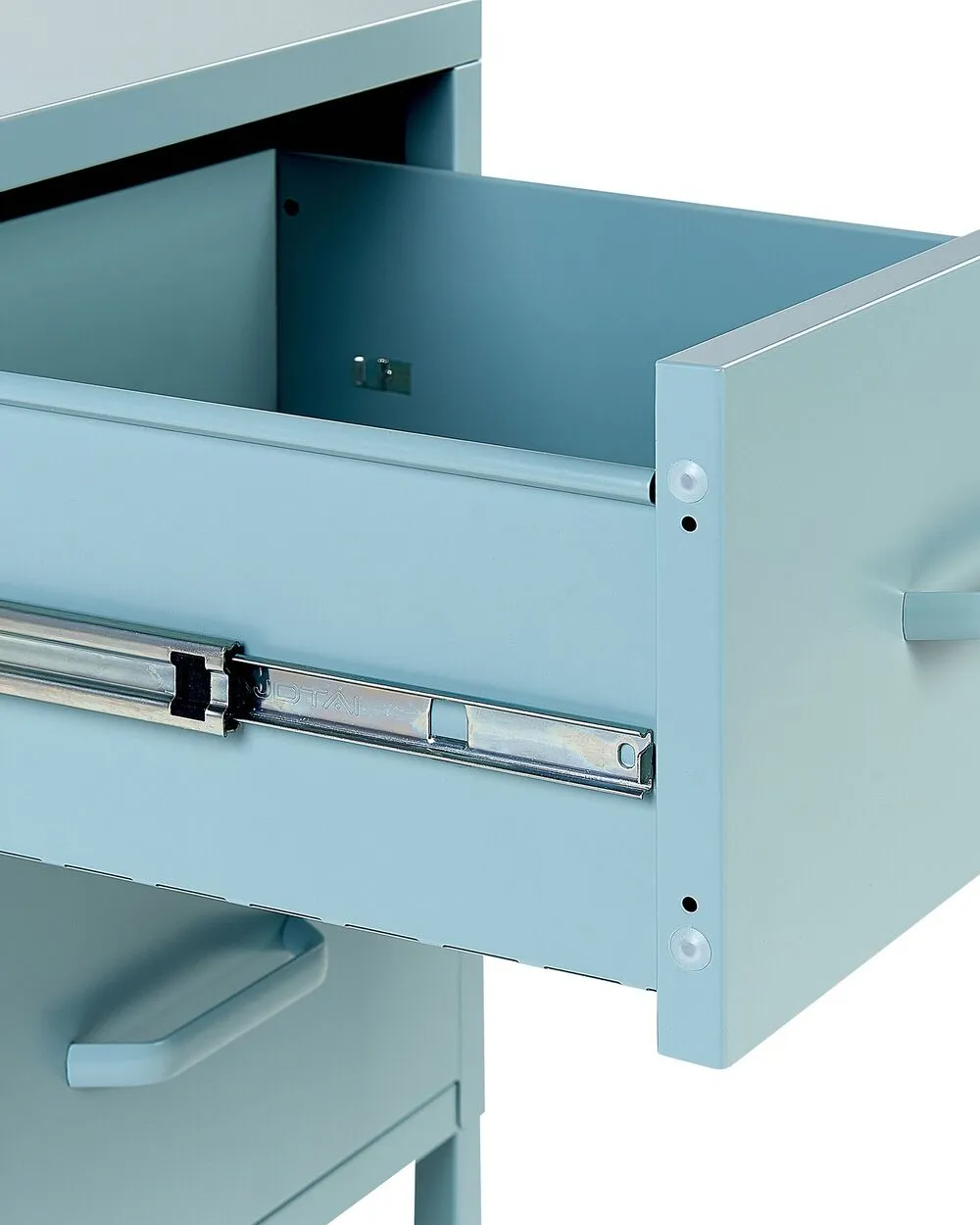 2 Drawer Bedside Table MALAVI Metal Light Blue