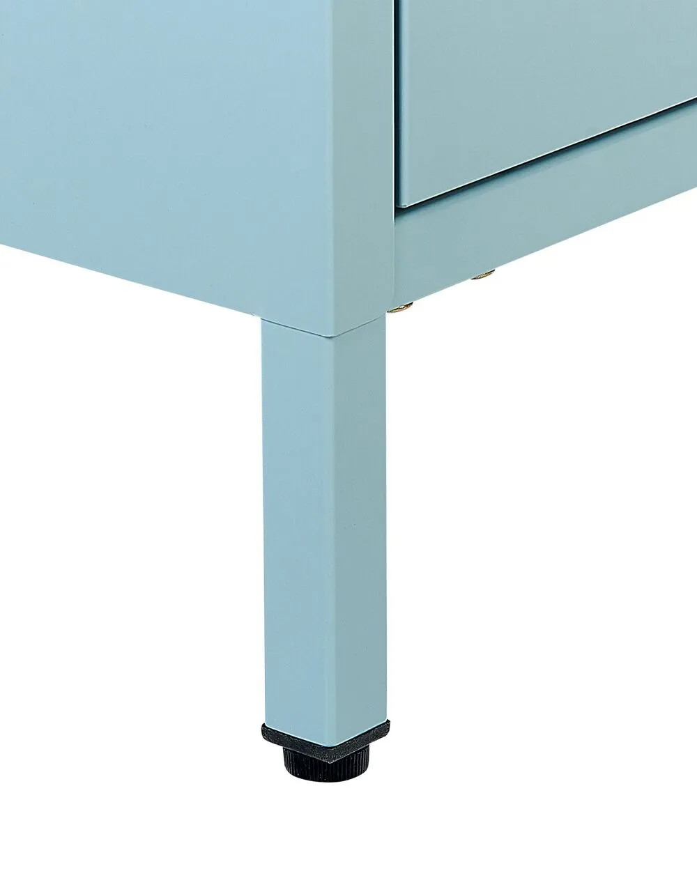 2 Drawer Bedside Table MALAVI Metal Light Blue