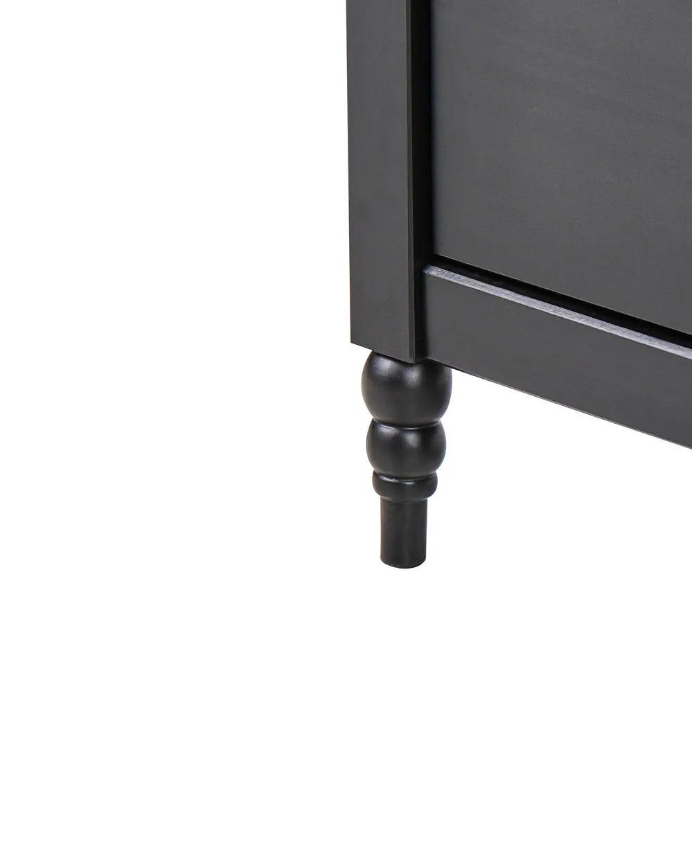 2 Drawer Bedside Table SHILLINGTON Pine Wood Brown/ Black