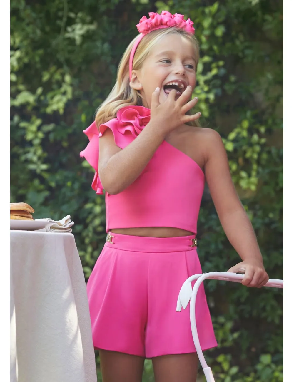 272 COMPLETO ABEL E LULA BAMBINA PANTALONCINO E TOP KIDS GILR TUTA 05272 BIMBA