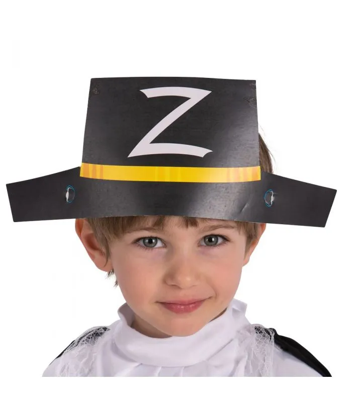 6 cappelli cavaliere nero in carta