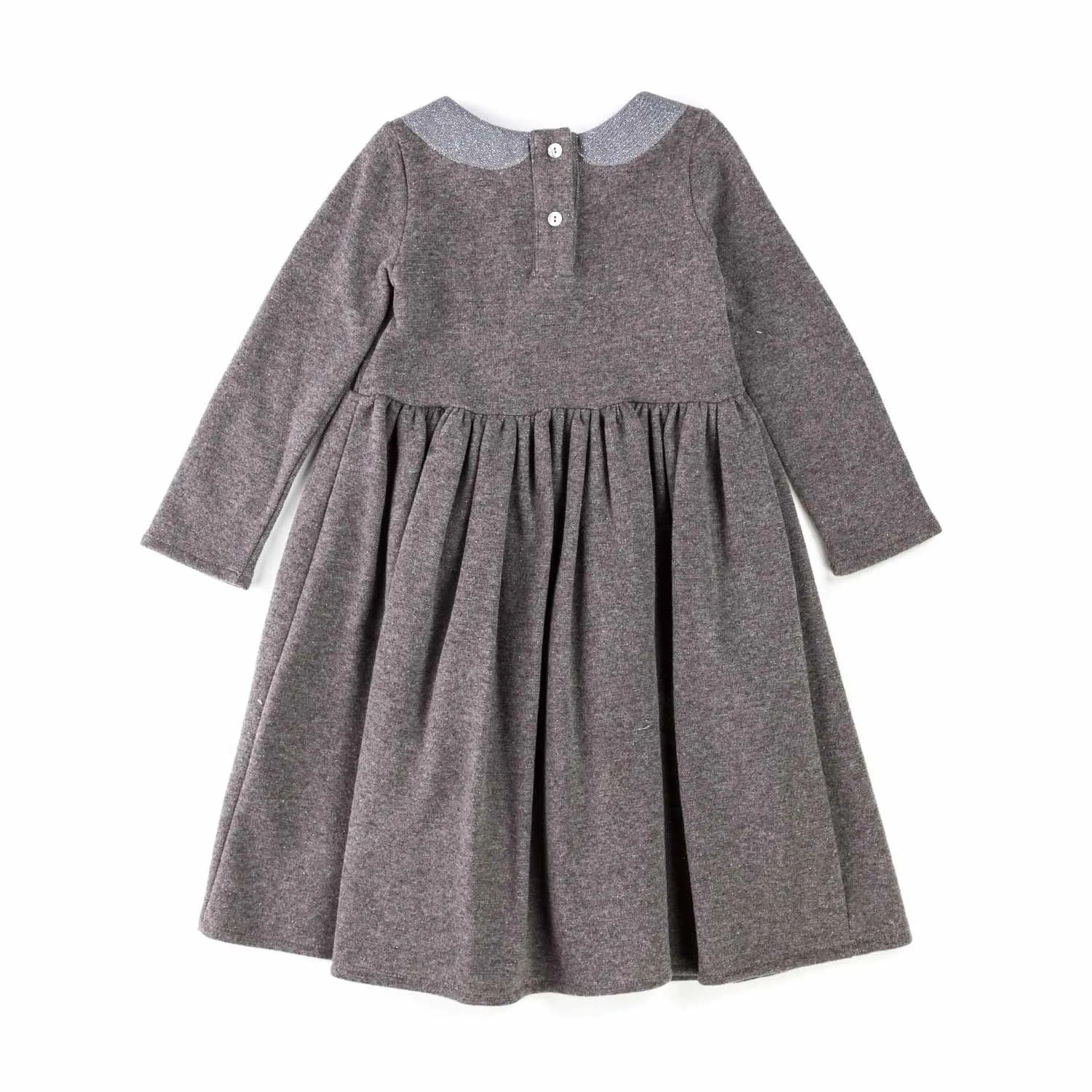 Abito Grigio In Felpa Per Bambina