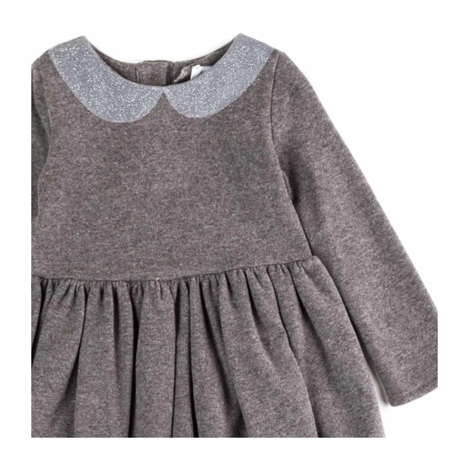 Abito Grigio In Felpa Per Bambina