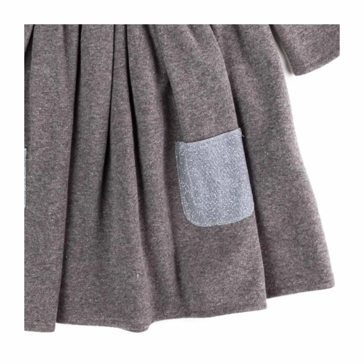 Abito Grigio In Felpa Per Bambina