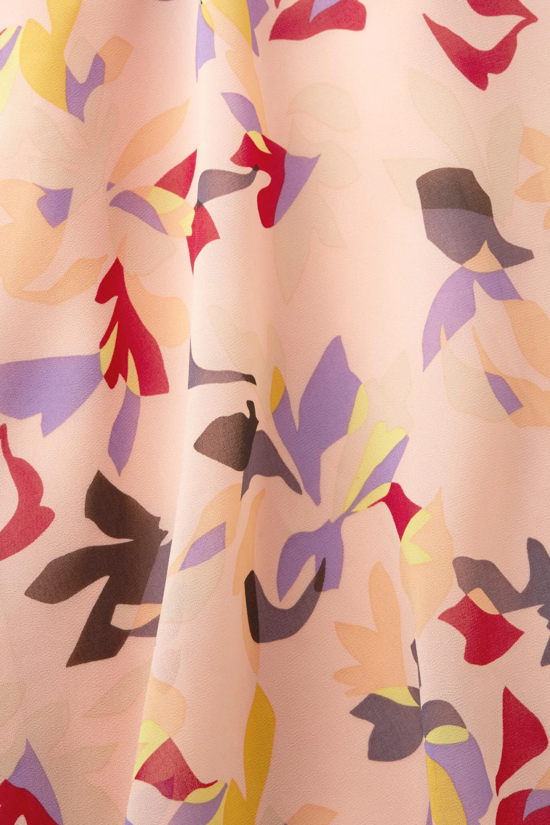 Abito in chiffon con stampa