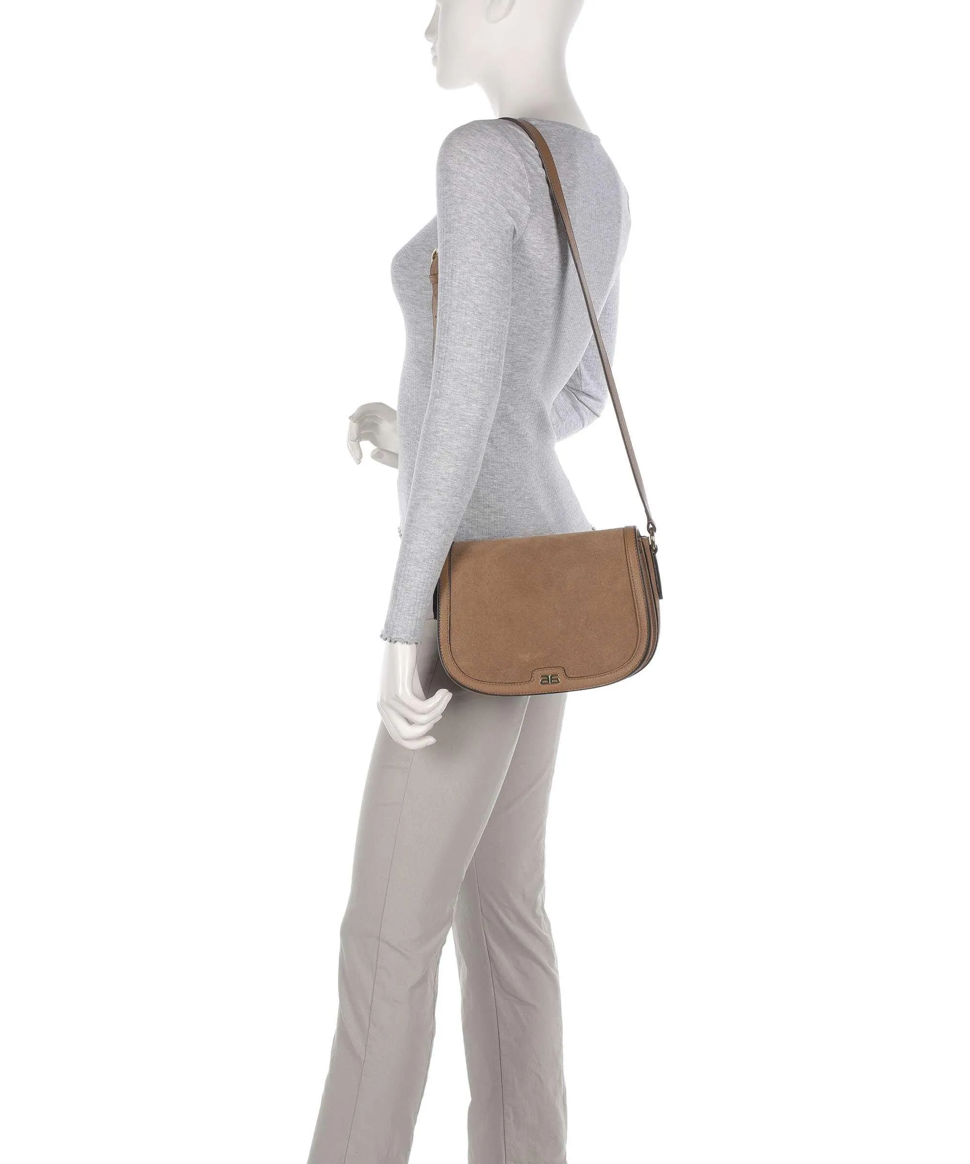  Abro Suede Rosalia Borsa a tracolla pelle bovina ruvida, pelle di vacchetta grana camel  