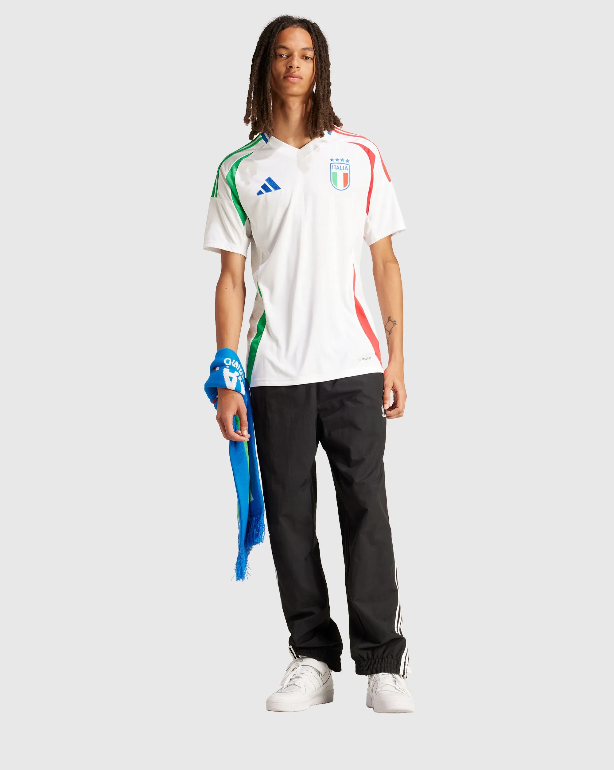 Adidas Seconda Maglia Away Italia 2024 Bianco Uomo