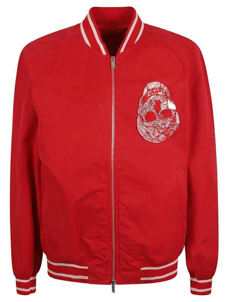ALEXANDER McQUEENOVERSIZED BOMBER 2 fire red