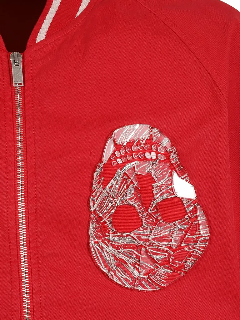 ALEXANDER McQUEENOVERSIZED BOMBER 2 fire red