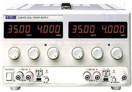 Alimentatore da banco Aim-TTi, 2 uscite, 0 → 35V, 0 → 4A, 280W, Cert. LAT