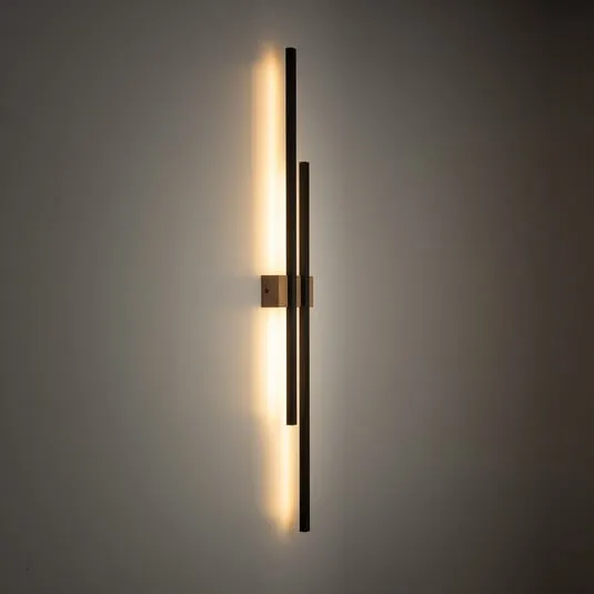 Applique a LED Flash, nero/pino, altezza 90 cm, a 2 luci