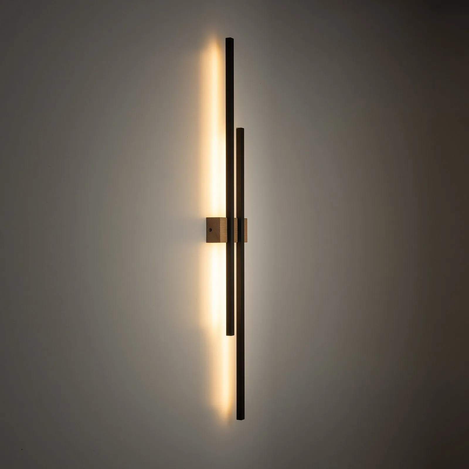 Applique a LED Flash, nero/pino, altezza 90 cm, a 2 luci