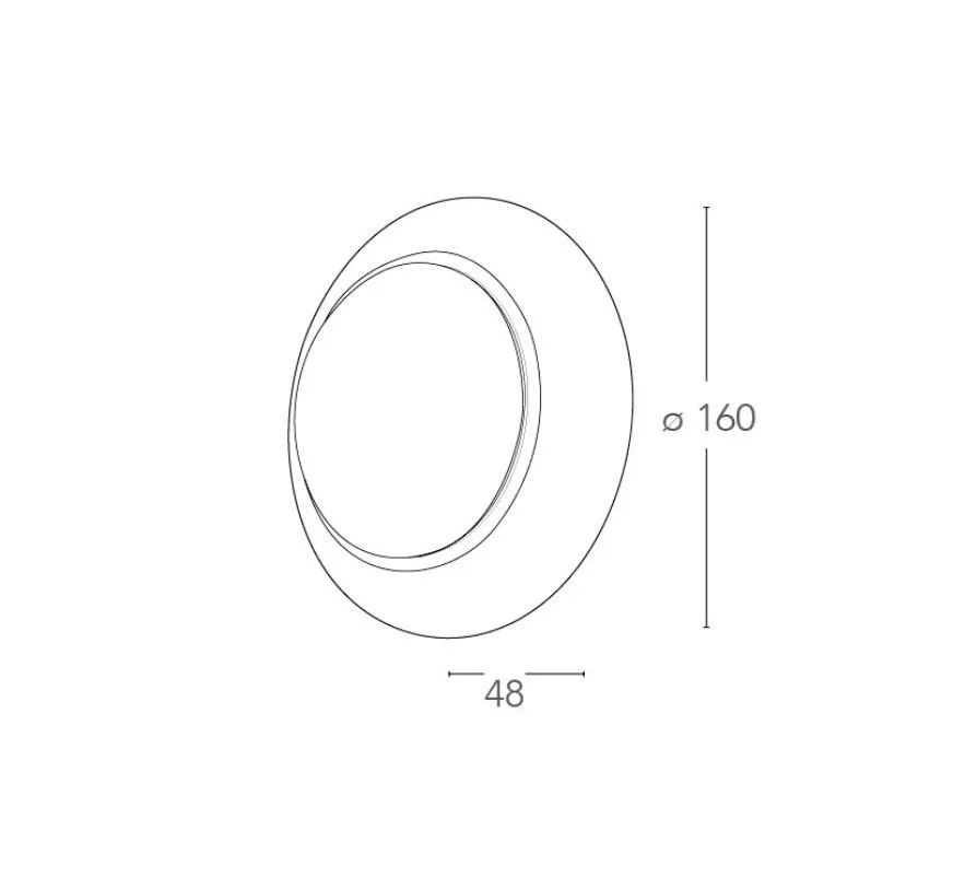 Applique Led 4w Rotonda Con Diffusore Ruotabile 360°