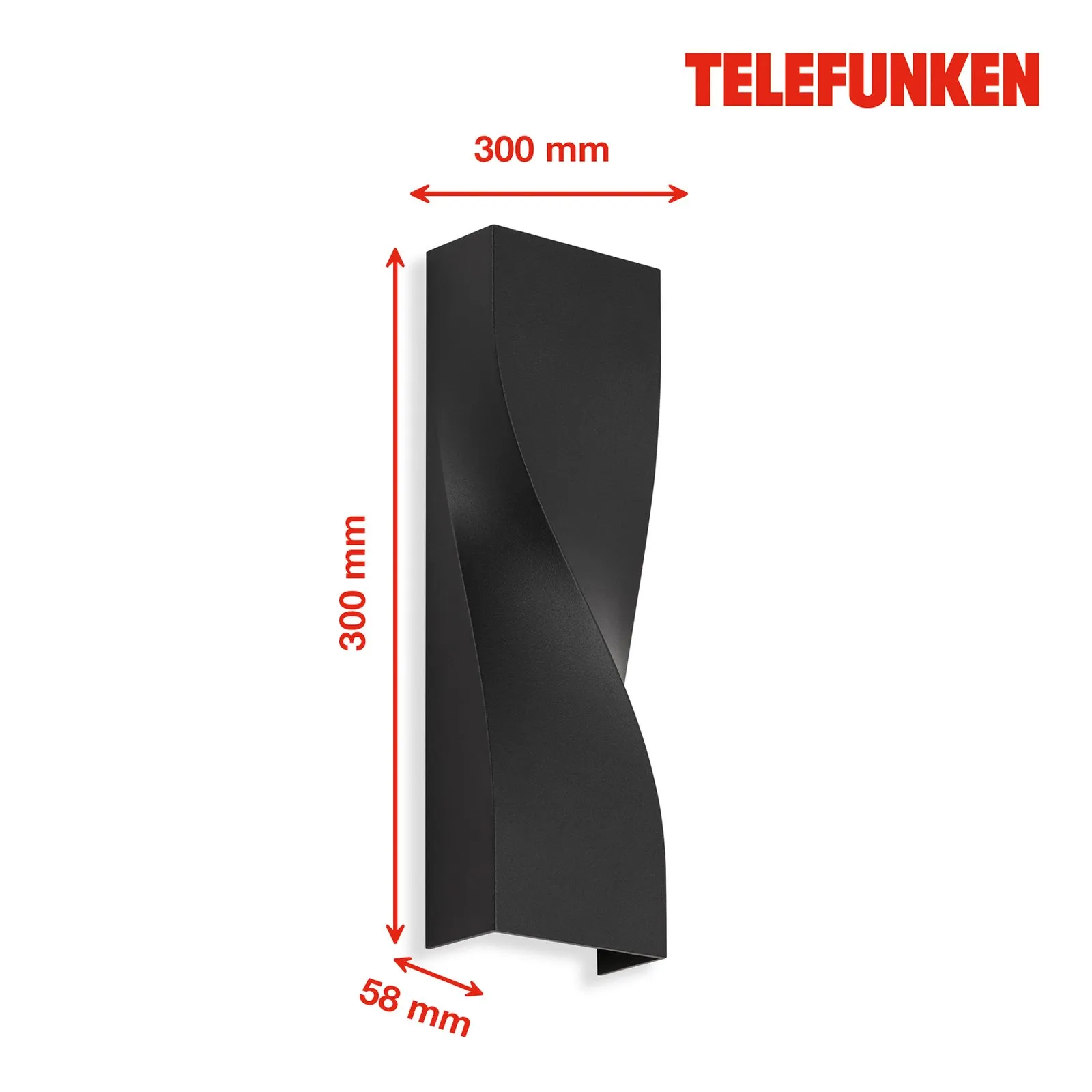 Applique LED da esterni Brügge up/down nero 4.000K