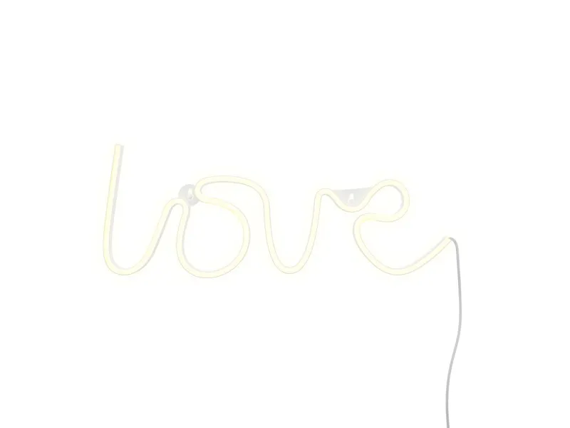 Applique LED da parete Love 3xAA USB bianco caldo