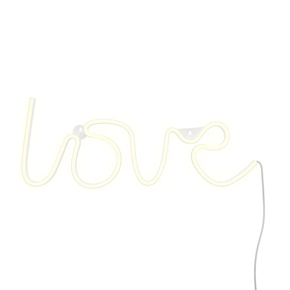 Applique LED da parete Love 3xAA USB bianco caldo