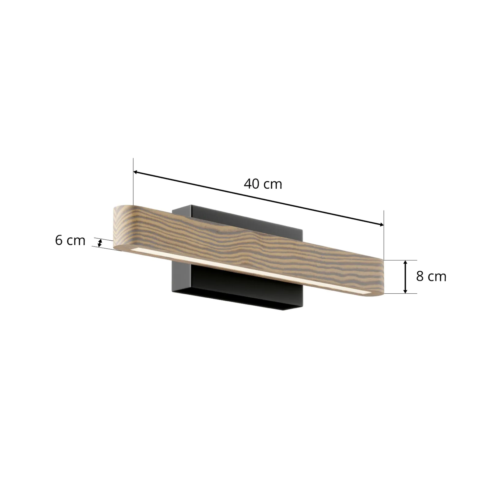Applique LED Forrestal, larghezza 40 cm