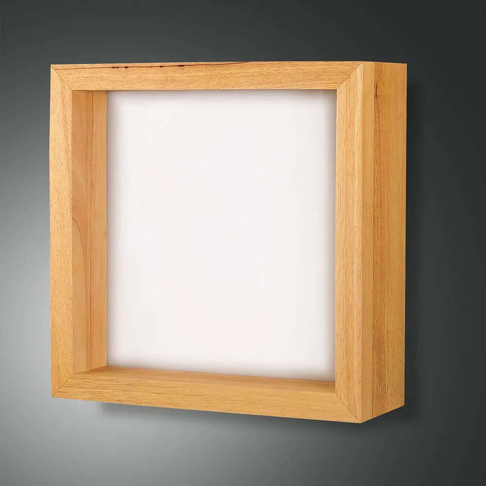 Applique Mensola FABAS LUCE – WINDOW Metallo Legno LED L. 37×37