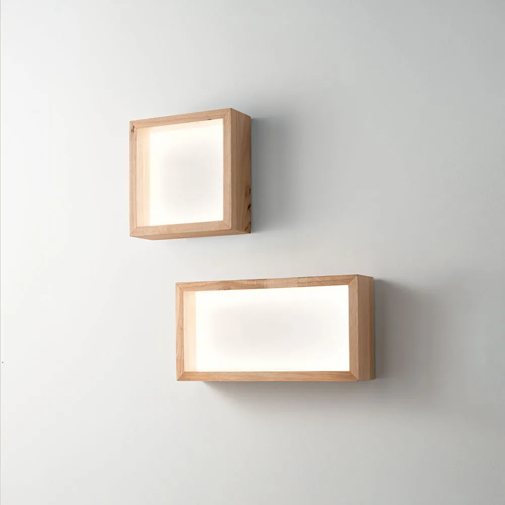 Applique Mensola FABAS LUCE – WINDOW Metallo Legno LED L. 37×37
