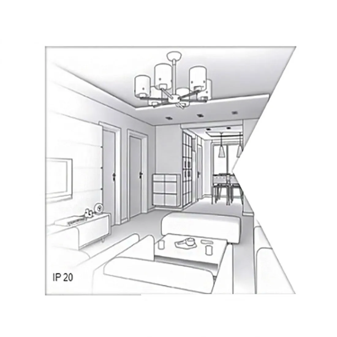Applique moderno Illuminando BRIK 2 R7s LED metallo vetro lampada parete biemissione
