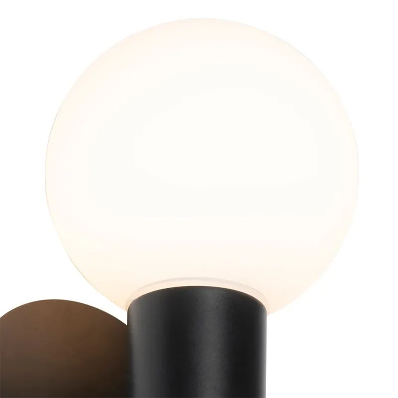 Applique moderno nero IP44 2 luci - Cederic