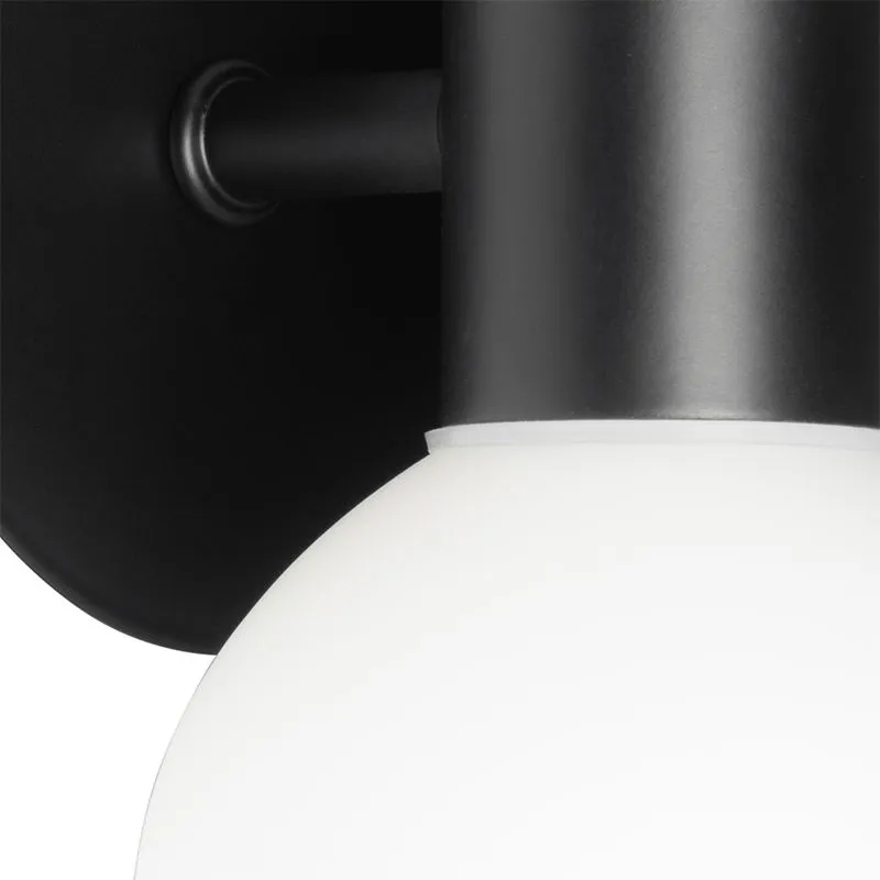 Applique moderno nero IP44 2 luci - Cederic