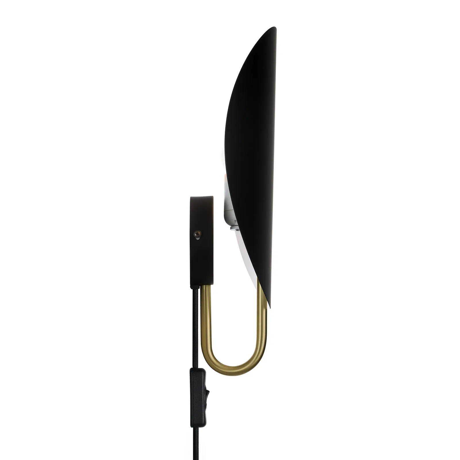 Applique Spargo, luce indiretta, nero/oro