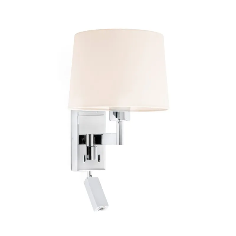 ARTIS Lampada da parete con lettore chrome/beig