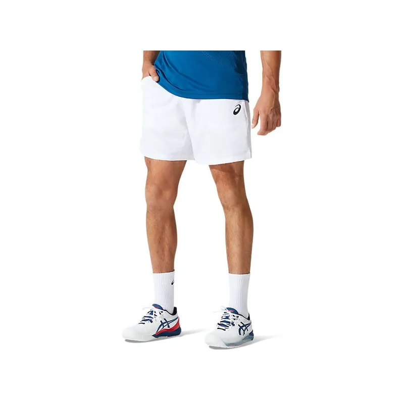ASICS COURT M 7 IN SHORT PANTALONCINO CON TASCHE TECNICO PADEL TENNIS TRAINING - BIANCO