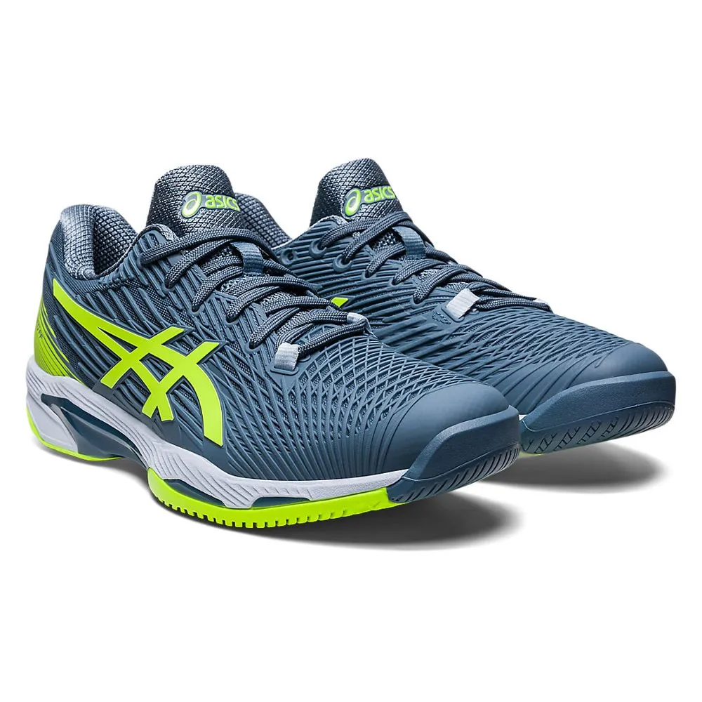 Asics Solution Speed Ff 2 Hc Steel Blu Verde - Scarpe Da Tennis Uomo