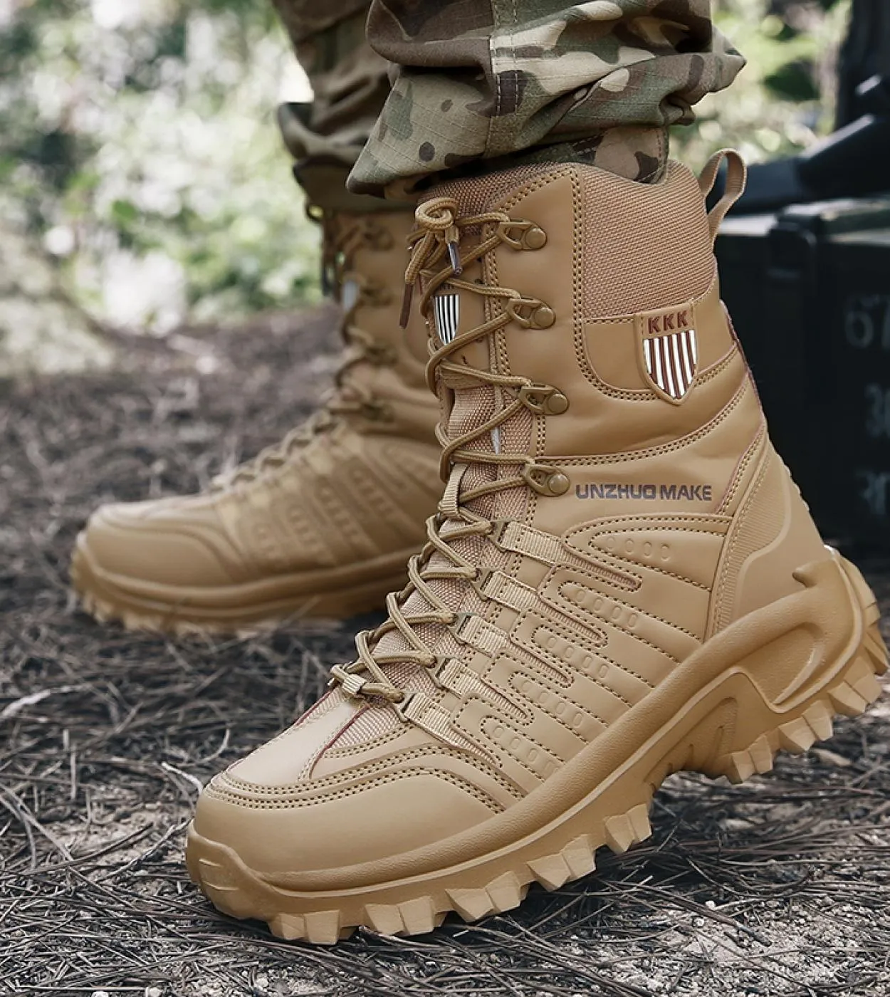 Autunno Inverno Stivali da addestramento al combattimento militare allaperto Scarpe sportive antiscivolo Scarpe da trekking mas