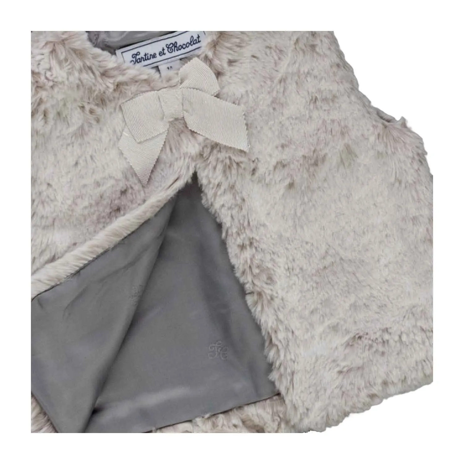 Baby Gilet Ecopelliccia Grigio Chiaro