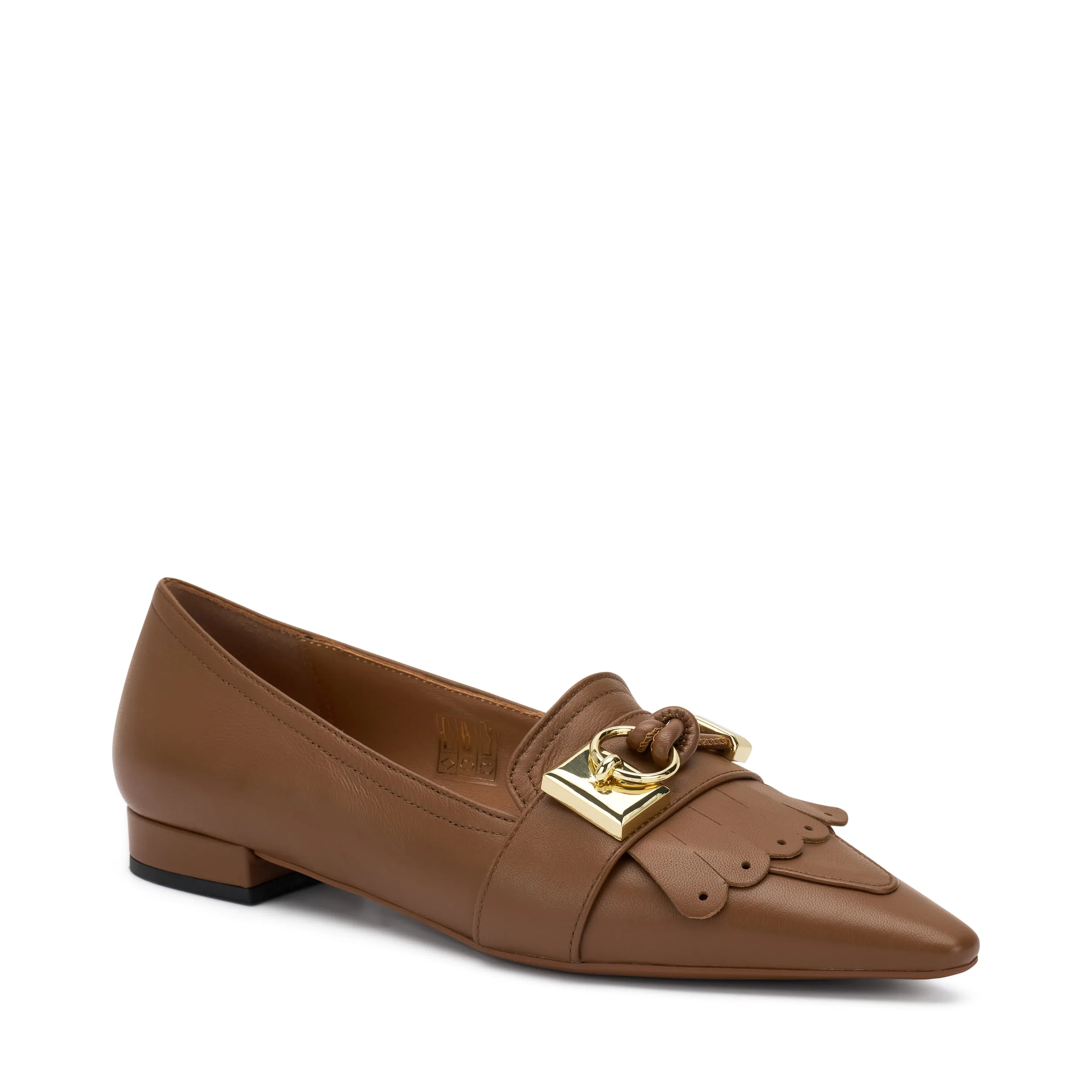 Ballerine a punta con maxi-frangia