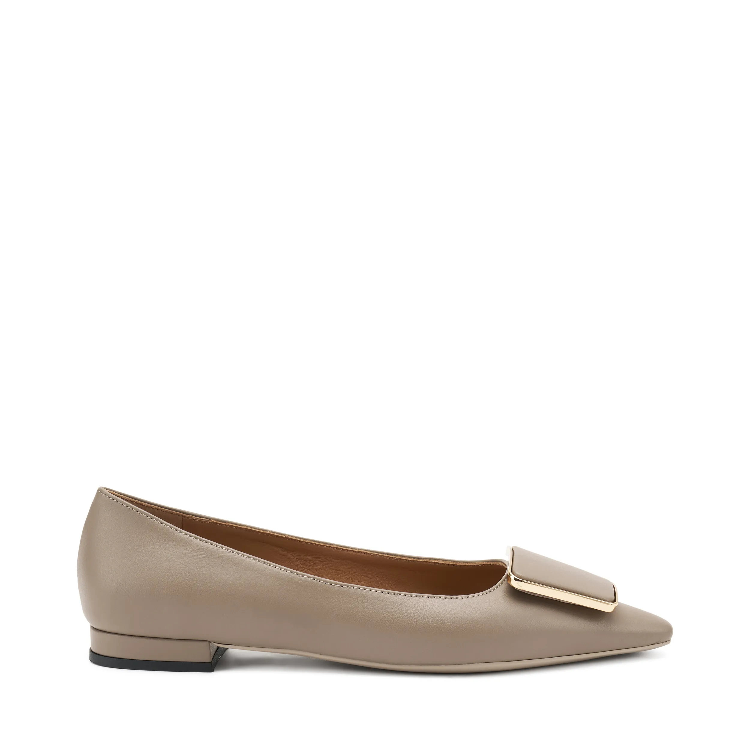 Ballerine a punta in pelle