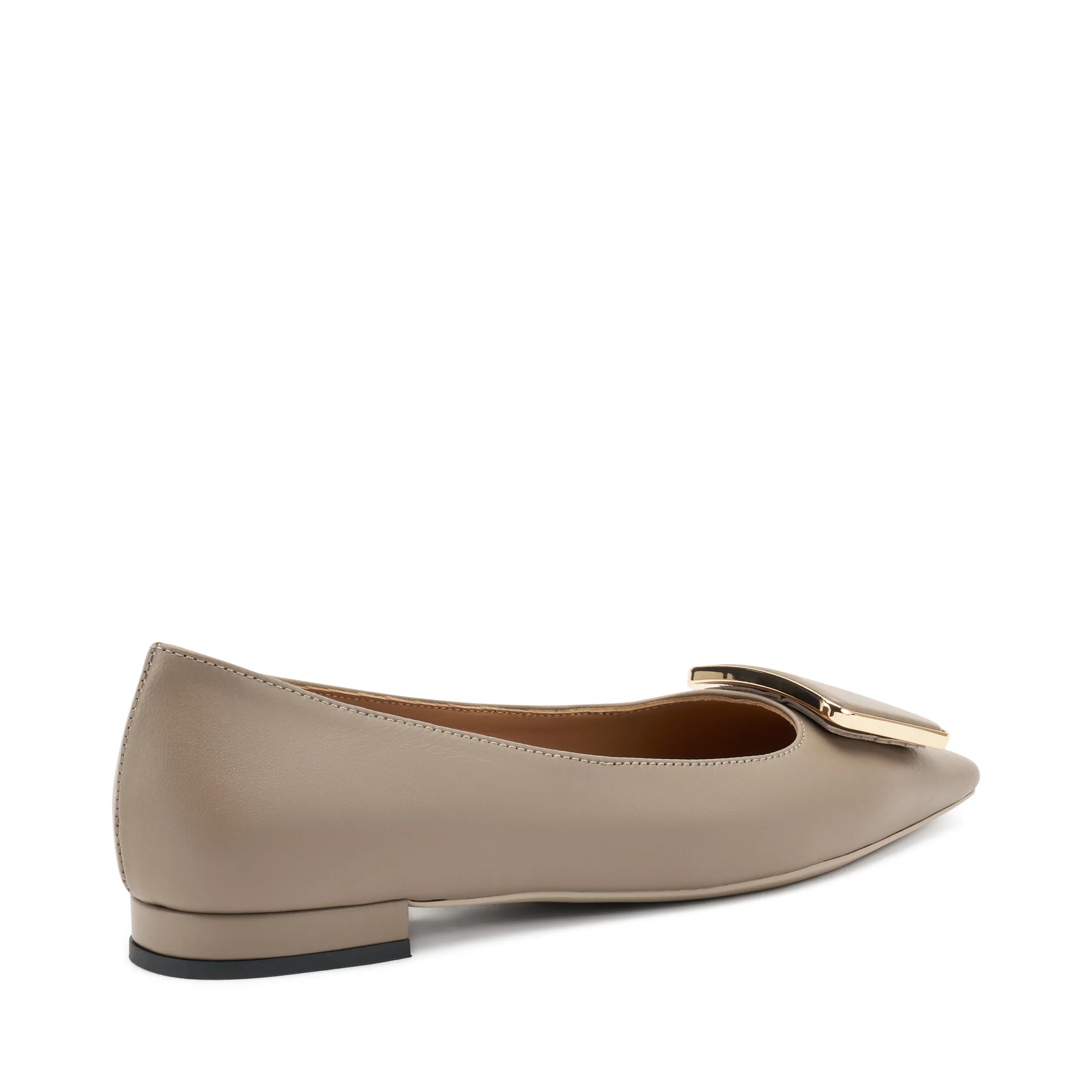 Ballerine a punta in pelle