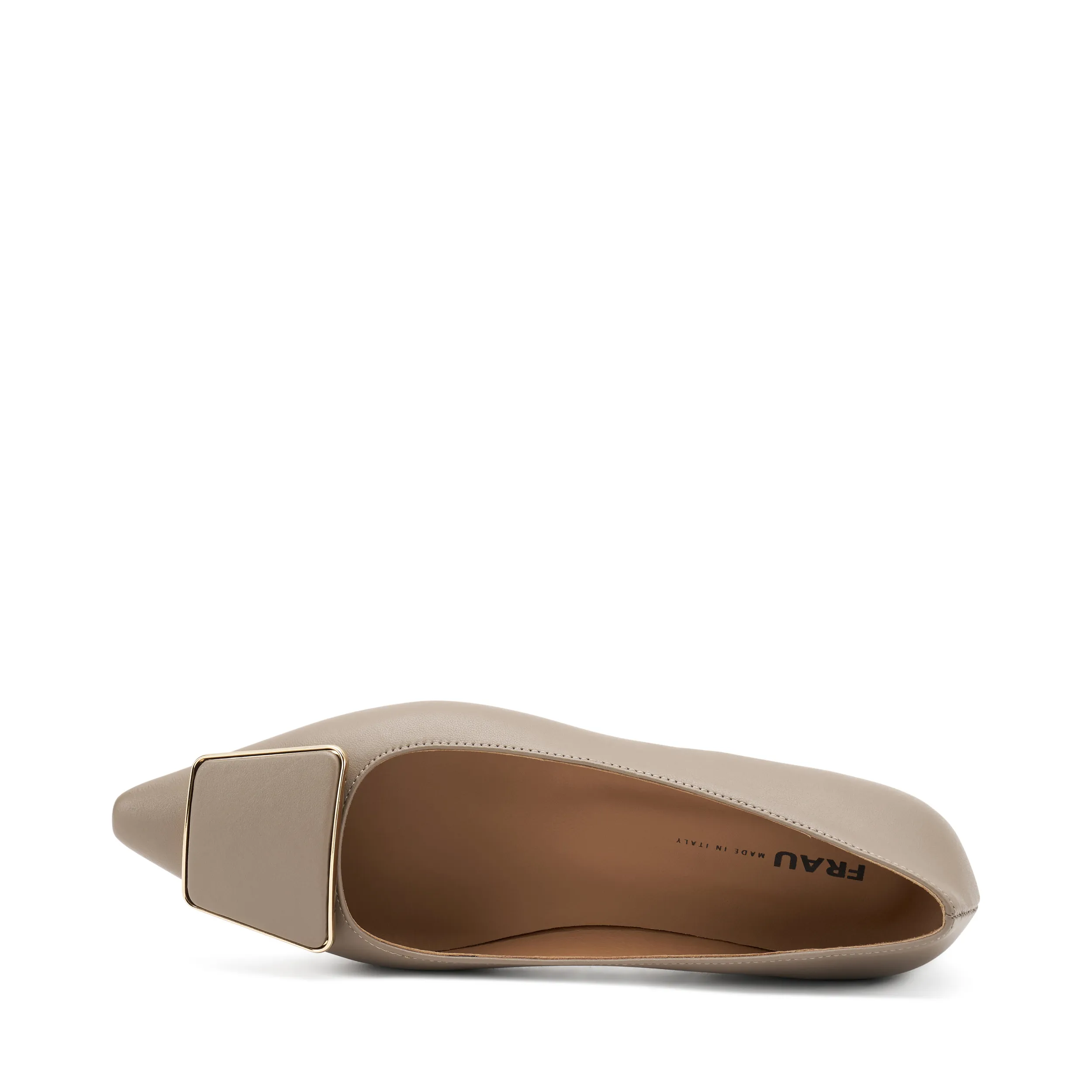 Ballerine a punta in pelle