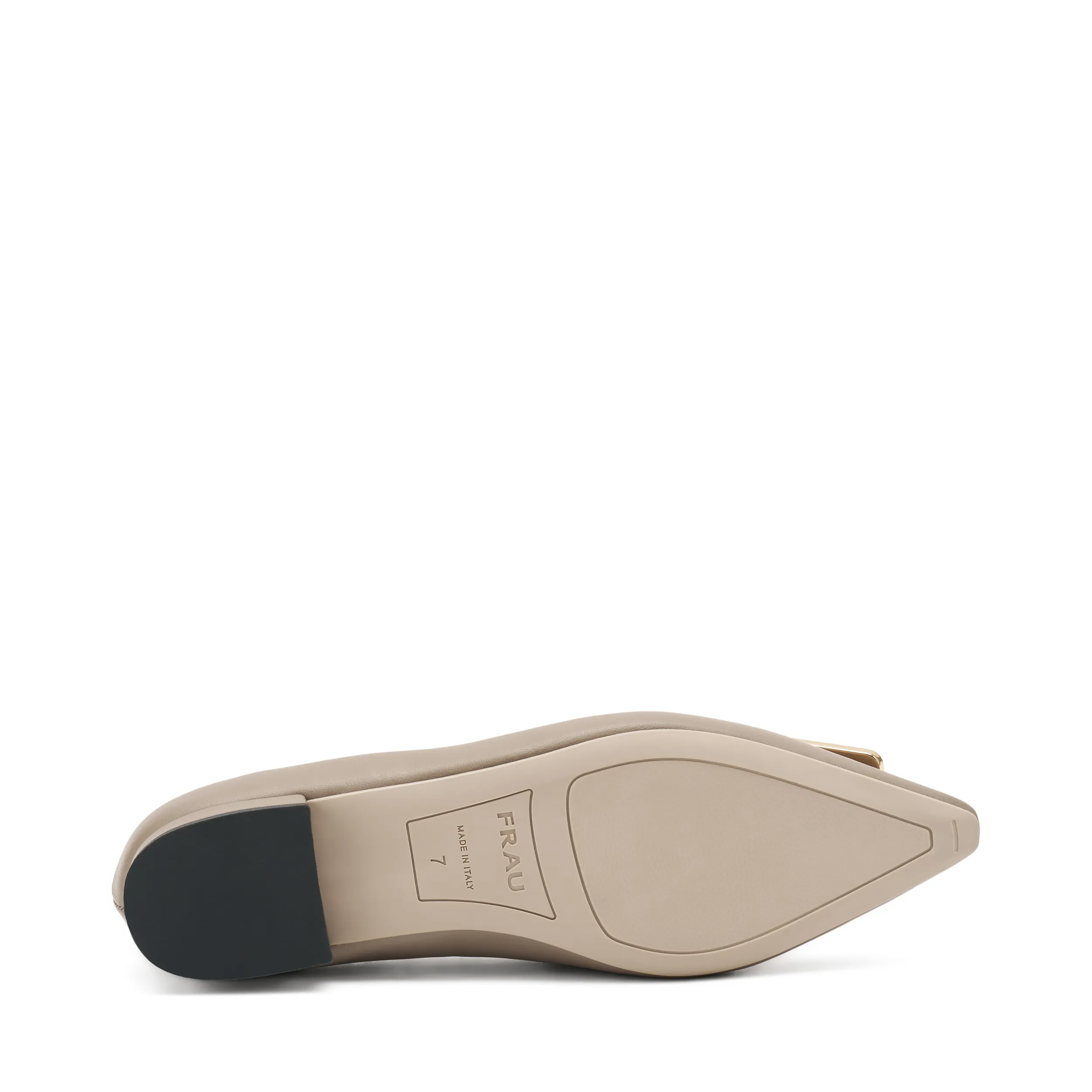Ballerine a punta in pelle