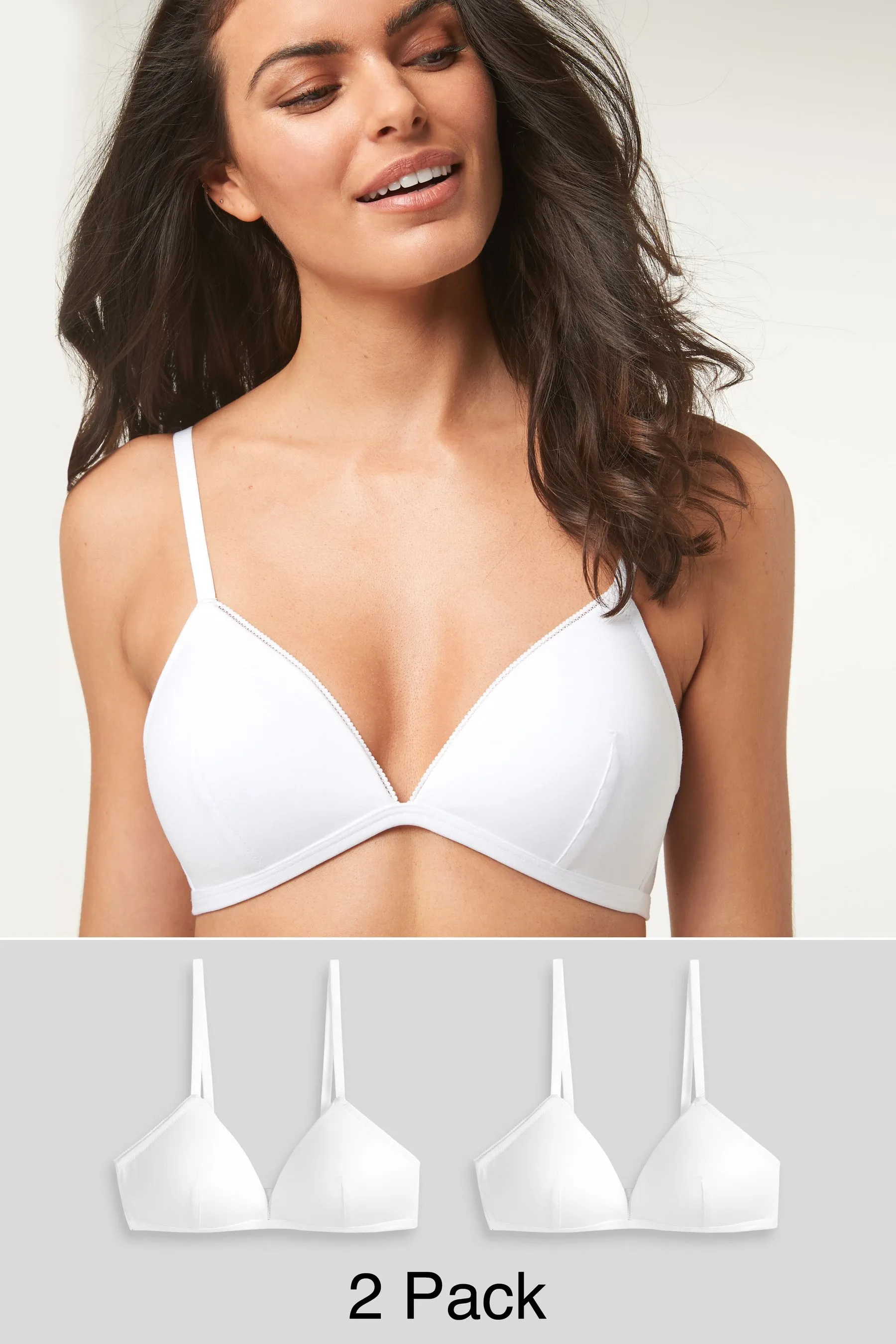 Bianco  - Confezione da 2 reggiseni 