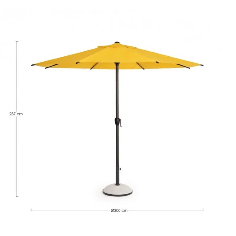 Bizzotto outdoor Ombrellone Rio con snodo 3m antracite/mimosa
