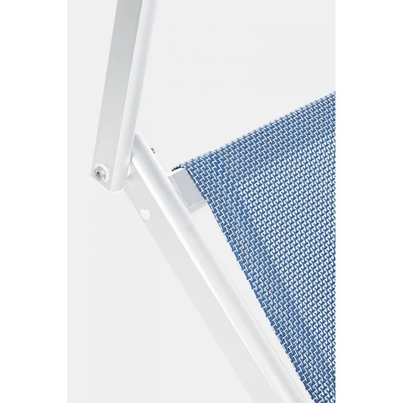 Bizzotto outdoor Set da 2 - lettino cross con tettuccio text blu mix