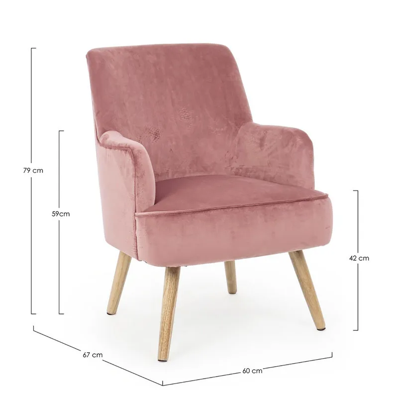 Bizzotto Poltrona Adeline rosa antik