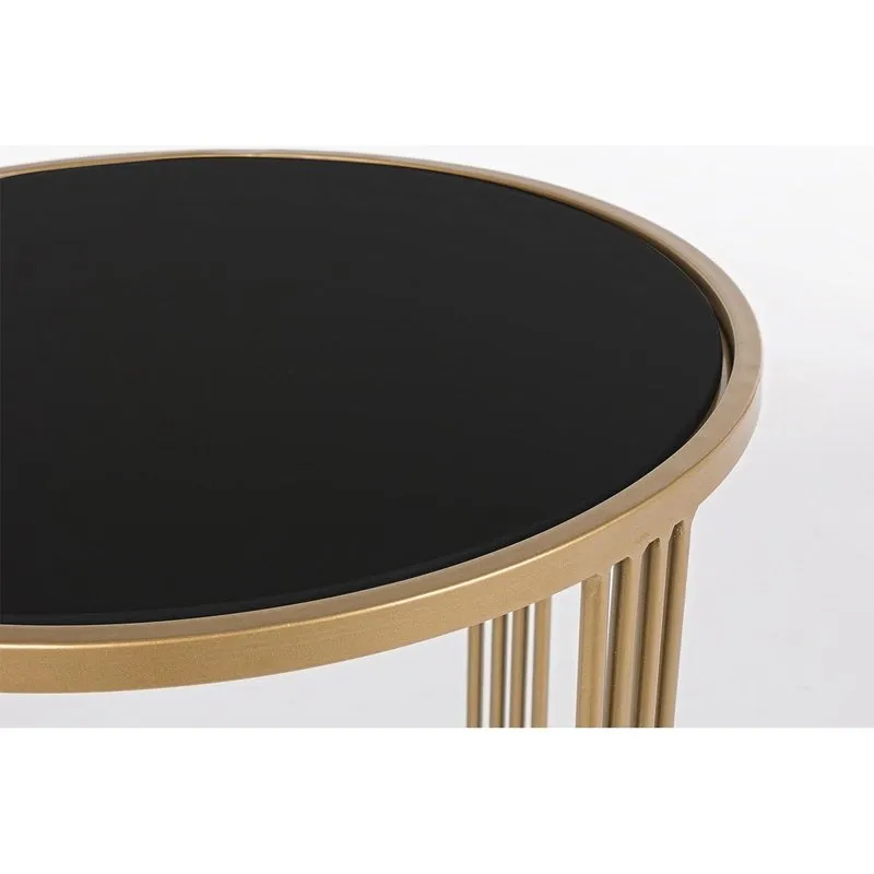 Bizzotto Set 2 tavolini Afef oro/nero