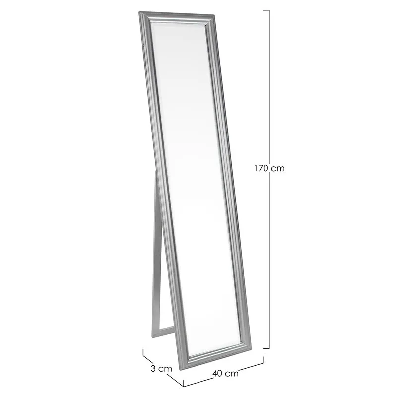 Bizzotto Specchio st Sanzio c-c argento 40x170