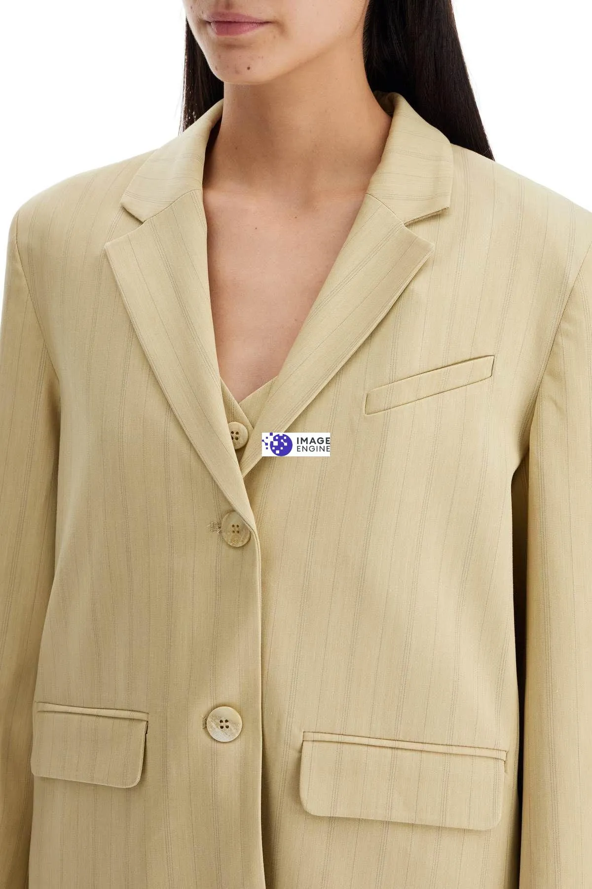 Blazer boxy a righe