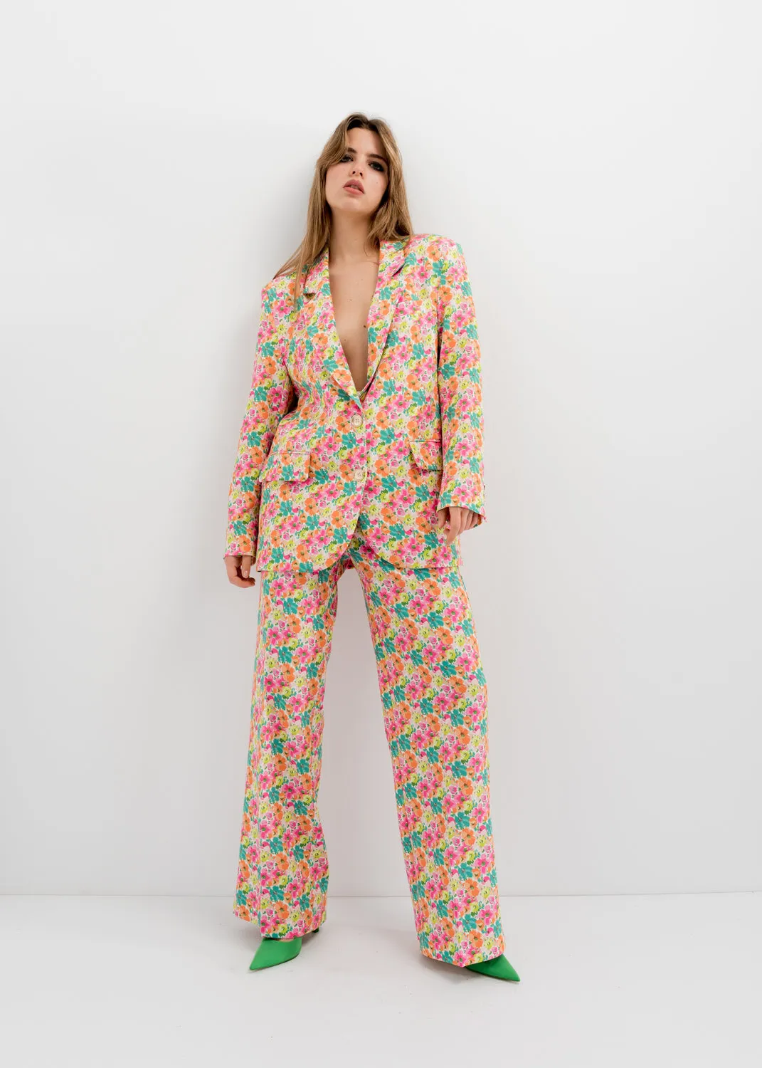 Blazer oversize estampado floral