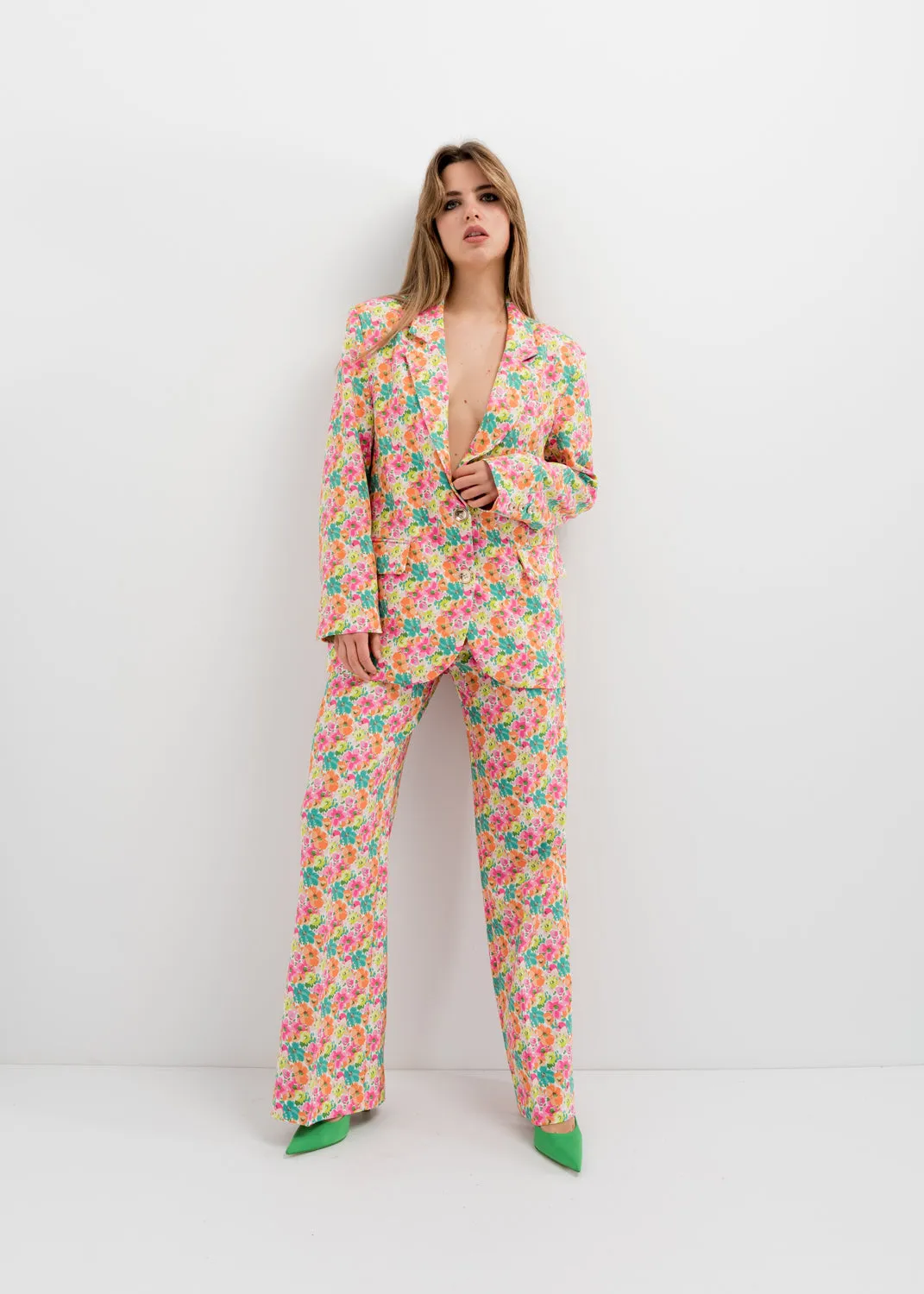 Blazer oversize estampado floral
