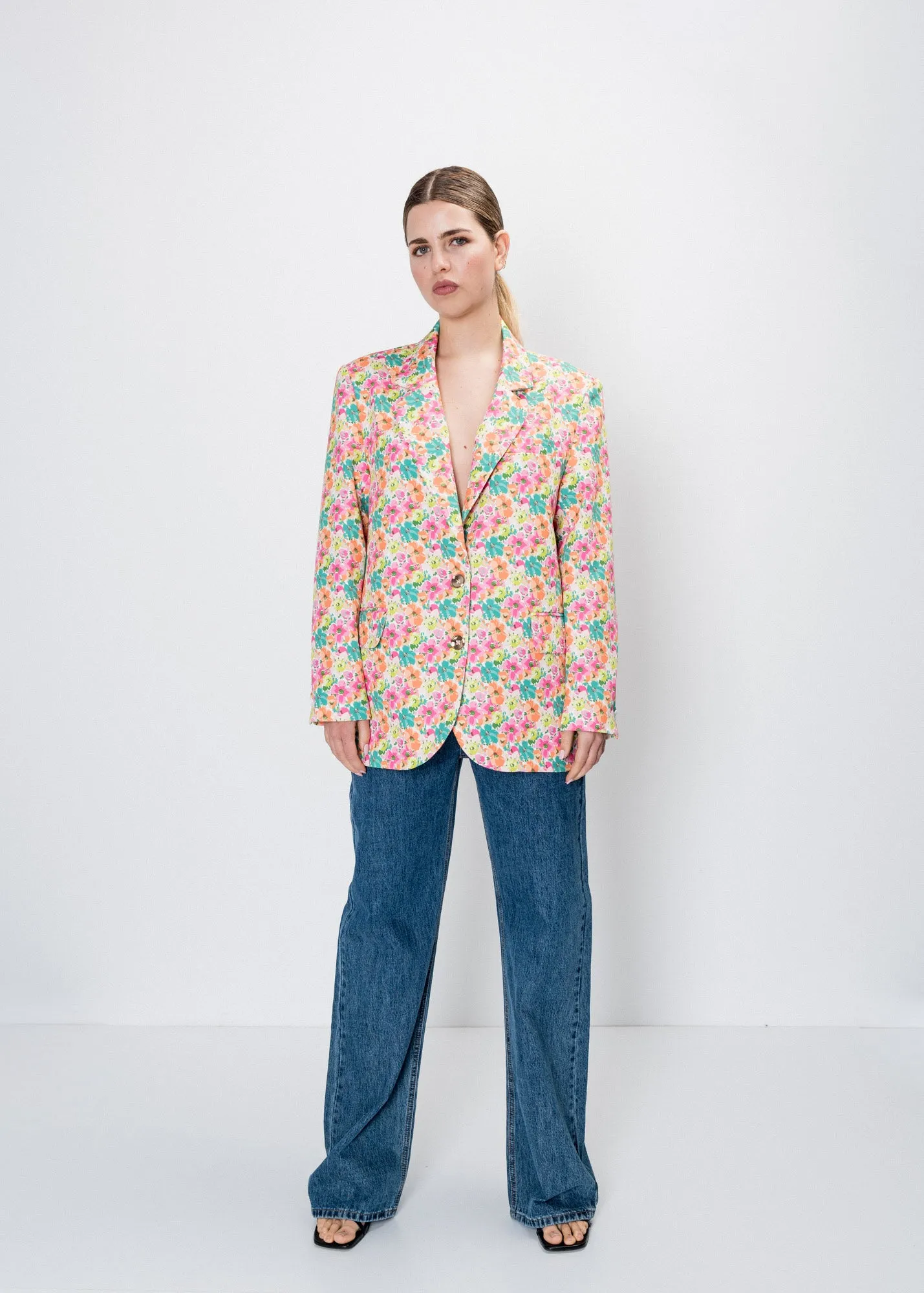 Blazer oversize estampado floral