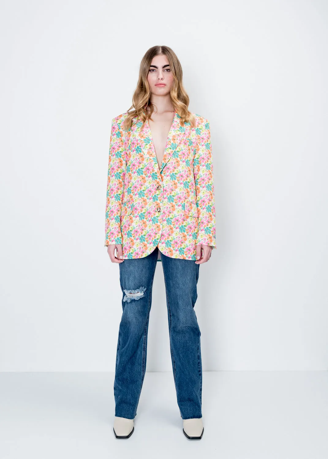 Blazer oversize estampado floral