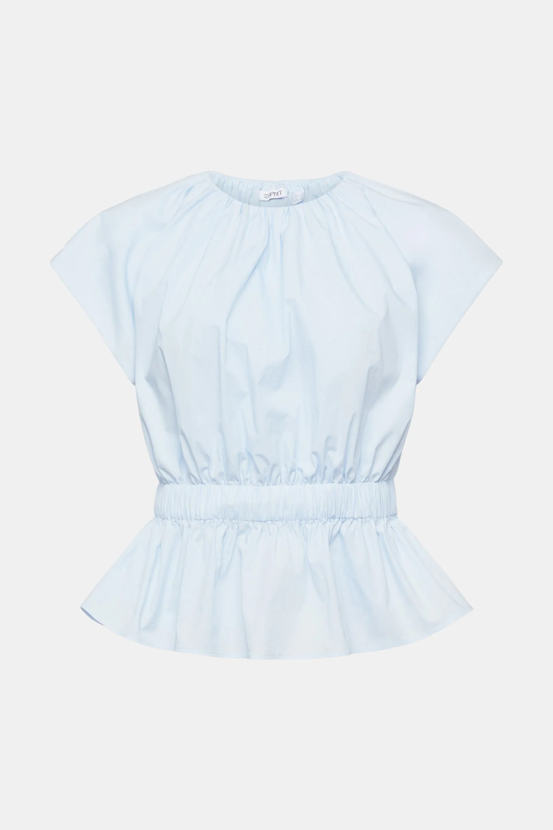 Blusa in popeline con balza